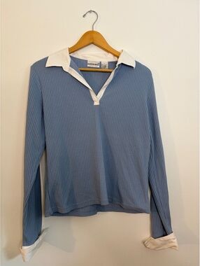 Fashion Bug Preppy Collared T-shirt- Size L